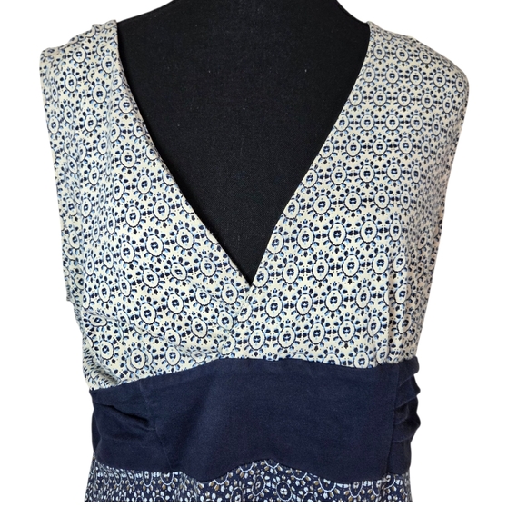 Patagonia Navy and White Midi Dress Size L - Picture 3 of 6
